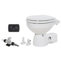 Jabsco Quiet Flush E2 Fresh Water Toilet Compact Bowl Soft Close Lid