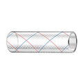 Trident Marine 1" x 50' Clear Reinforced PVC Hose Tubing - Red &amp; Blue Tracer