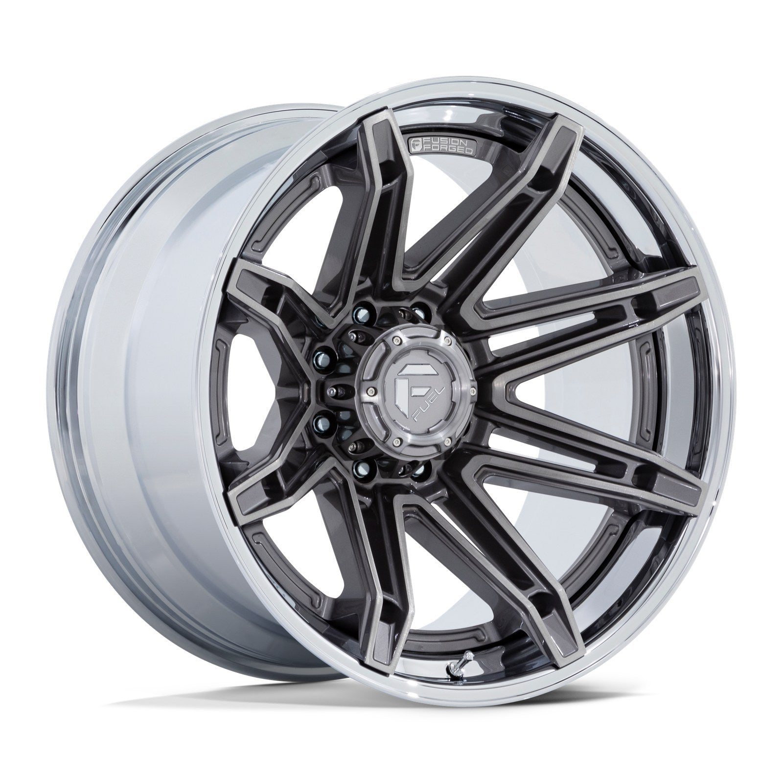 Fuel 1PC Brawl 24X12 8X180 124 -44 Pltnm-Chr