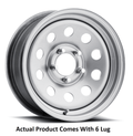 16X6.00 6/5.5 Sup Silver F284