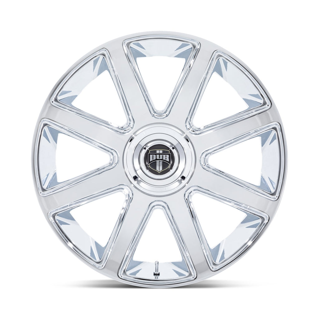 Dub 1PC Pull 24X10 5X115/120 74 +15 Chrome