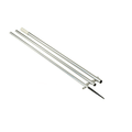 Lee's 16' MKII Bright Silver Pole w/Black Spike 1-