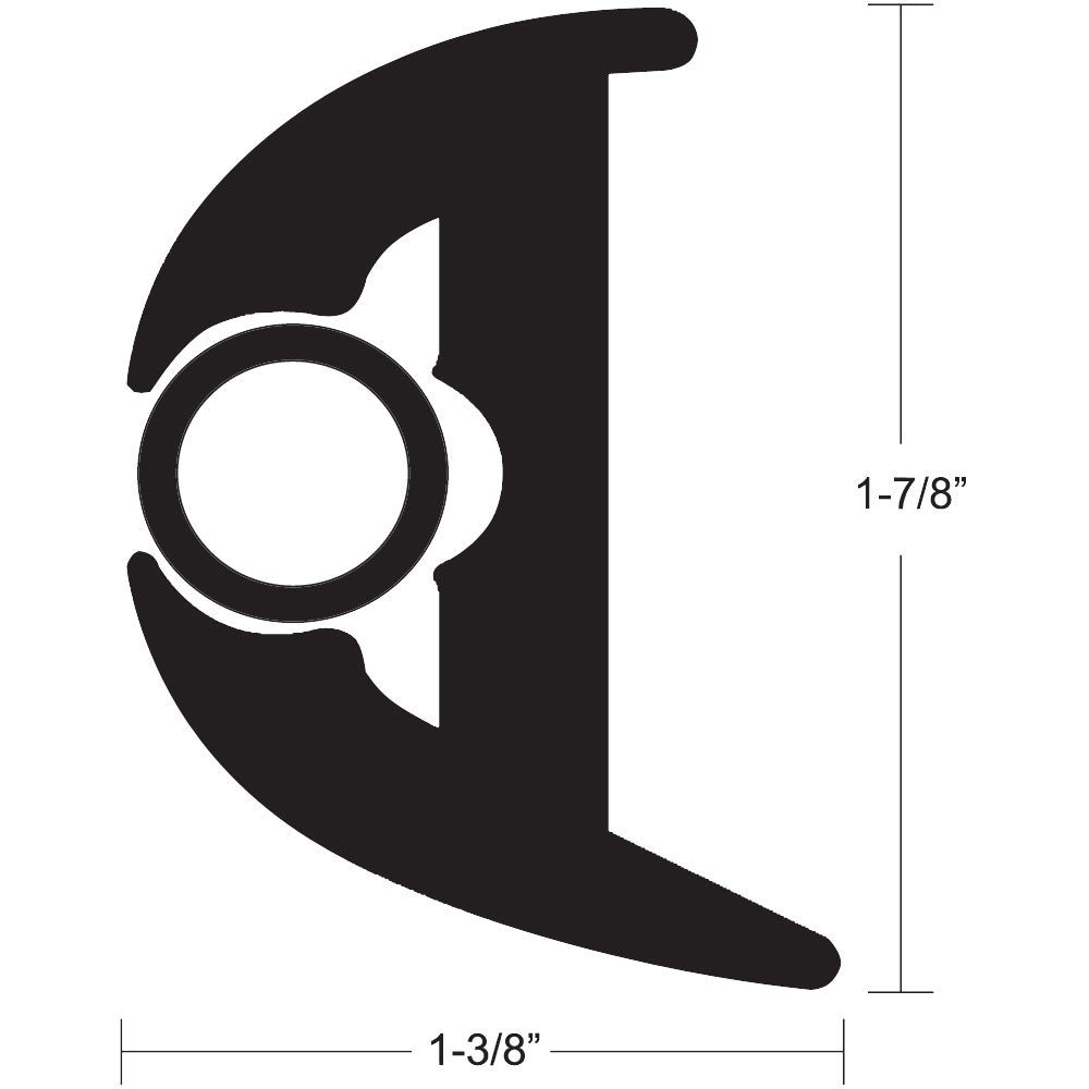 Taco Flex Vinyl Rub Rail Kit - W/ Insert 7/8" X /8"