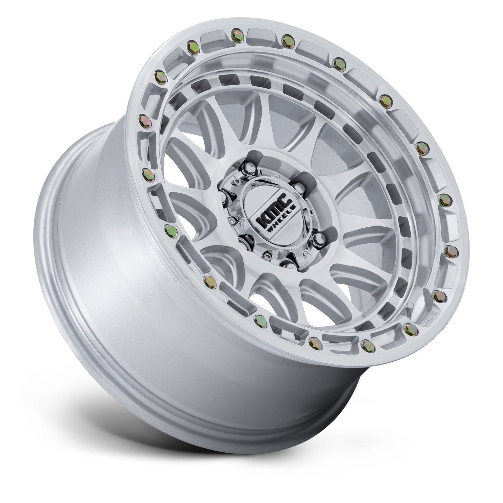 KMC Crux 17X8.5 6X5.5 106 +25 G-Slv-Mch-Fc