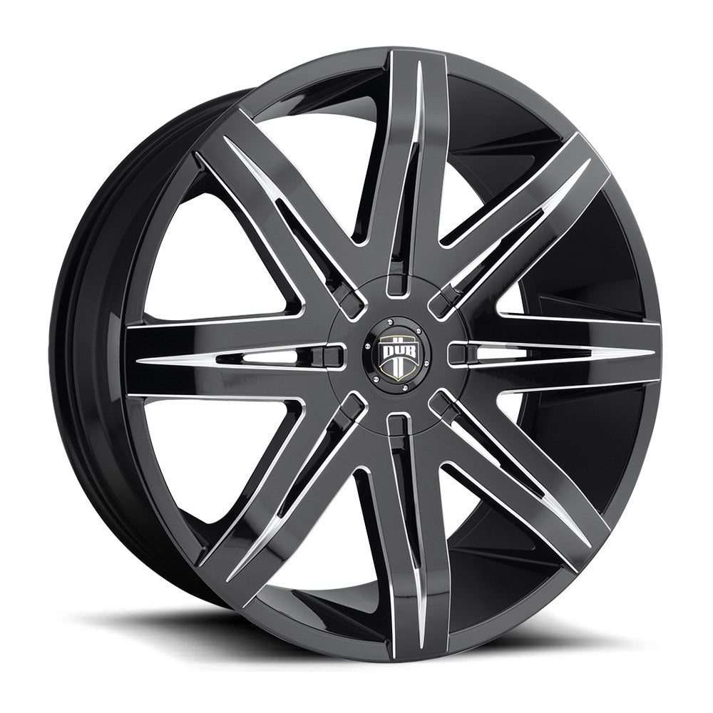 Dub 1PC Dub Stacks Cap-Gloss Black Milled