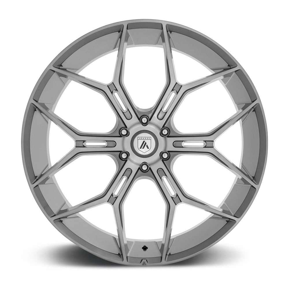 Asanti Black ABL3 20X8.5 5X4.5 SLV MACH W/SS LIP 30MM