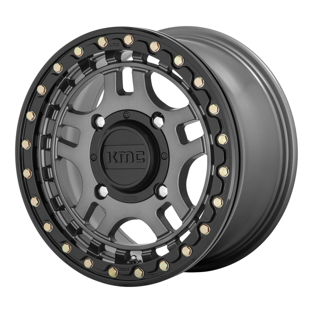 KMC Powersports RECON UTV BL 15X7 4X137 G-MTL BLK-RG +38