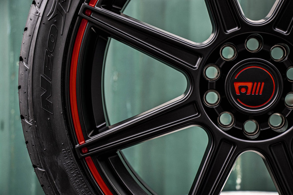 Motegi MR142 18X8 5X112/4.5 S-BLK RED 45MM