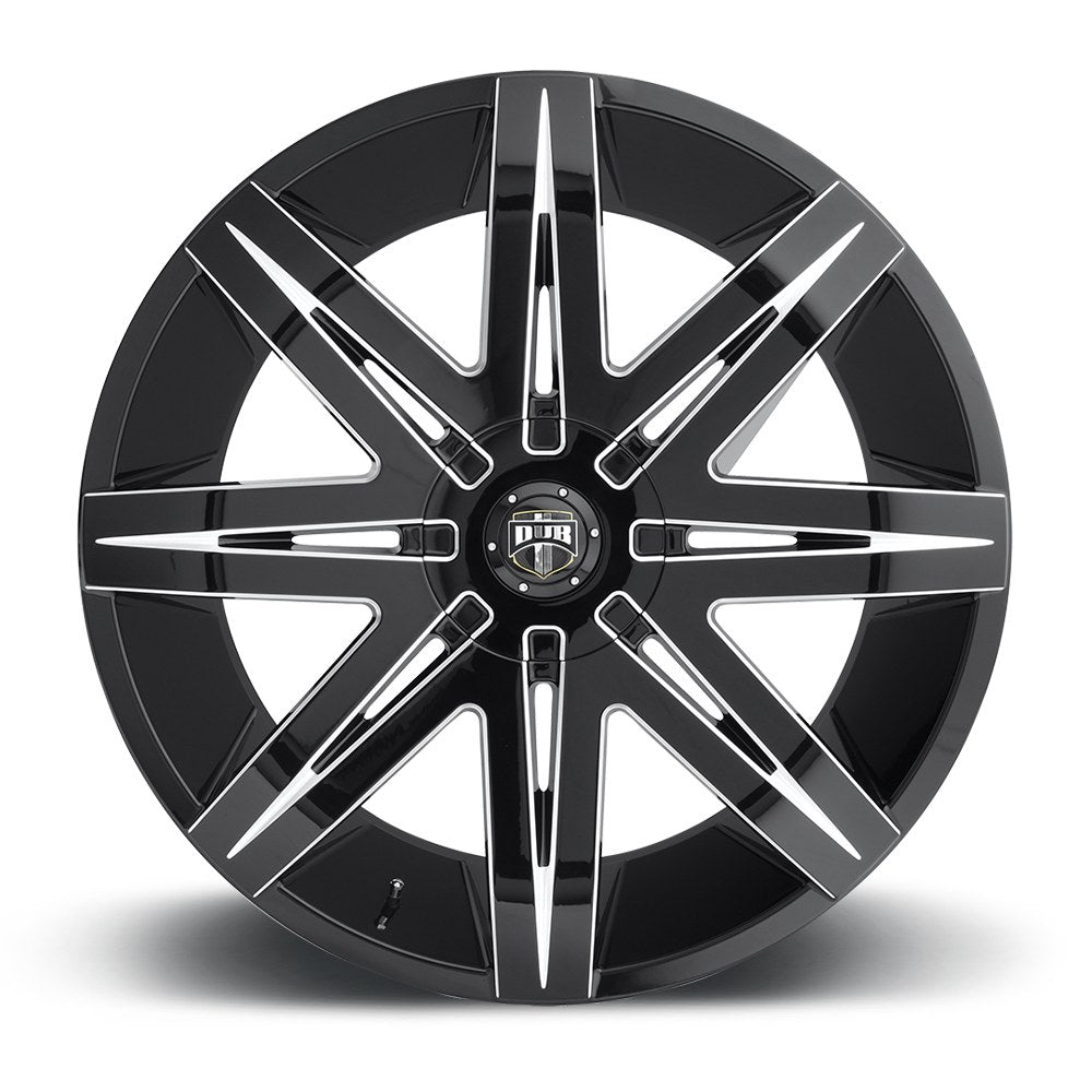Dub 1PC Dub Stacks Cap-Gloss Black Milled