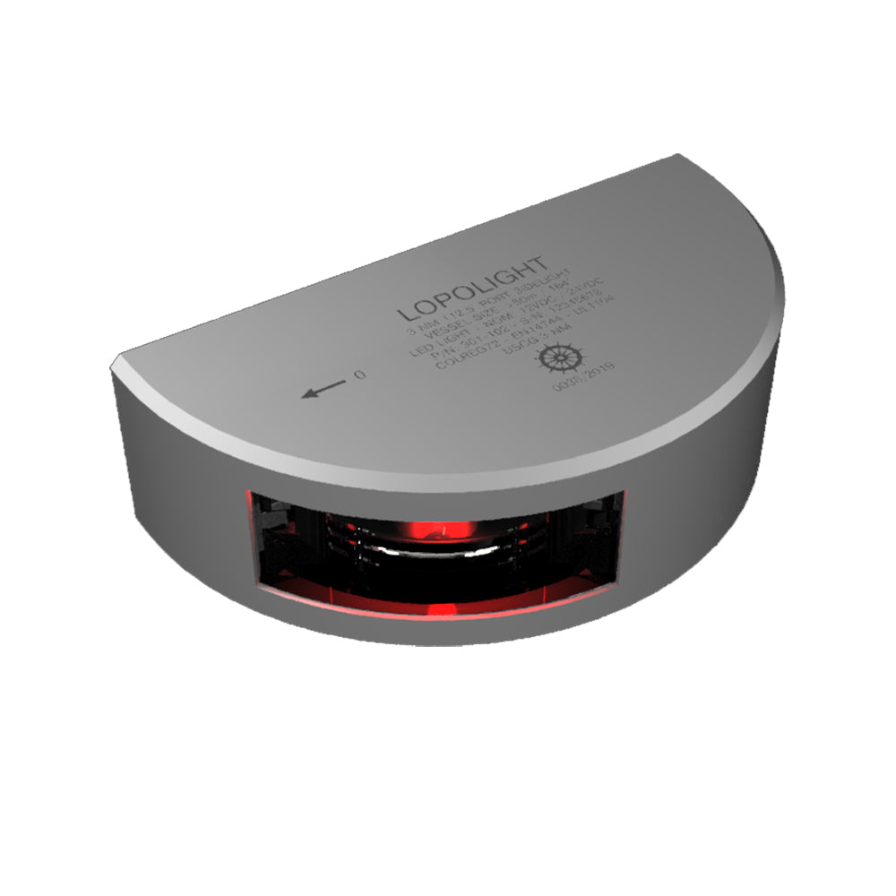 Lopolight Series - Port Sidelight - Vertical Mount - 3nm Housing