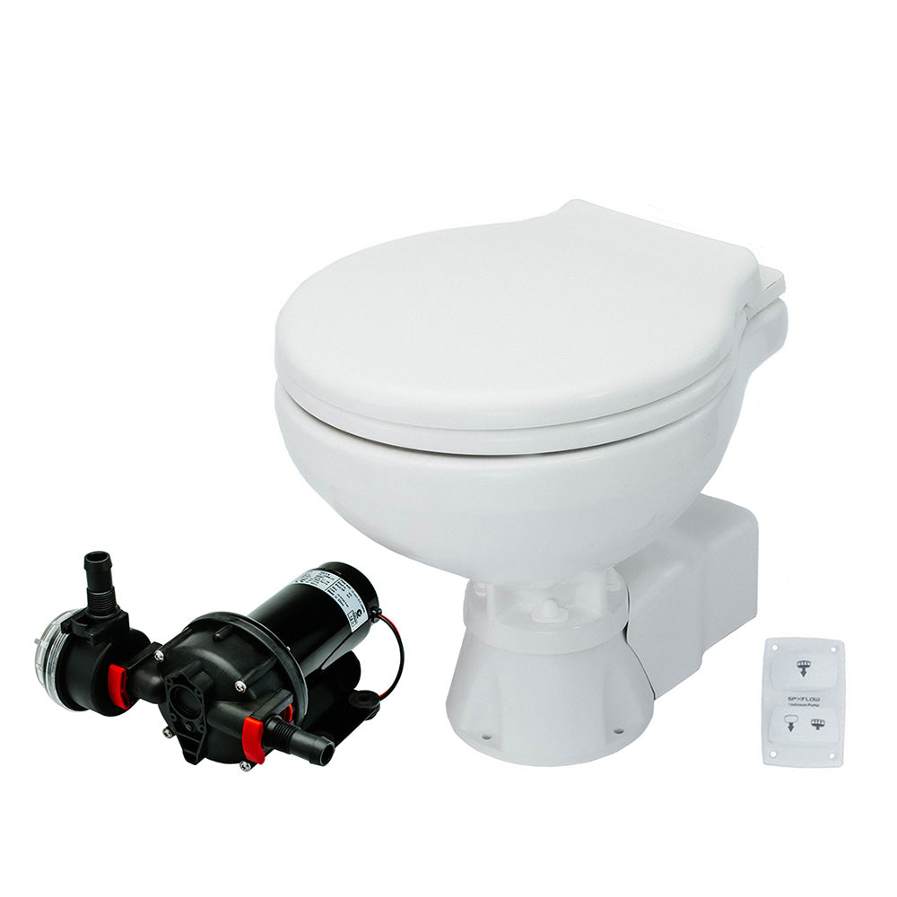Johnson Pump Aquat Toilet Silent Electric Compact