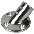Sea-Dog Rail Base Fitting 2-3/4" Round Base 45&deg; 316 Stainless Steel - 1" OD