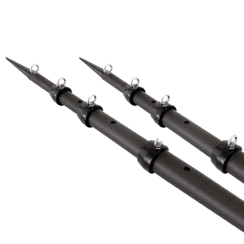 Tigress Xd 3k Carbon Fiber Telescoping Outrigger Poles - 21' - Matte /