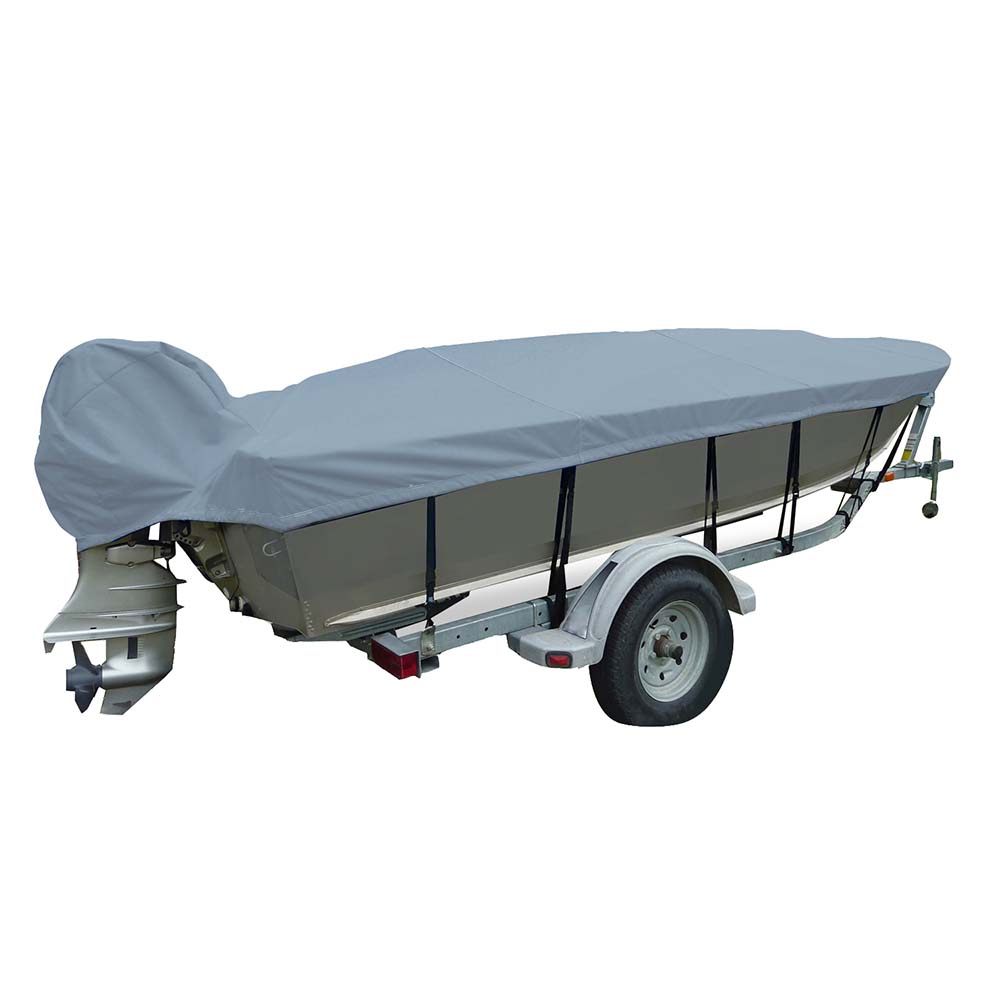 Carver Sun-DURA&reg; Wide Series Styled-to-Fit Boat Cover f/18.5' V-Hull Fishing Boats - Grey
