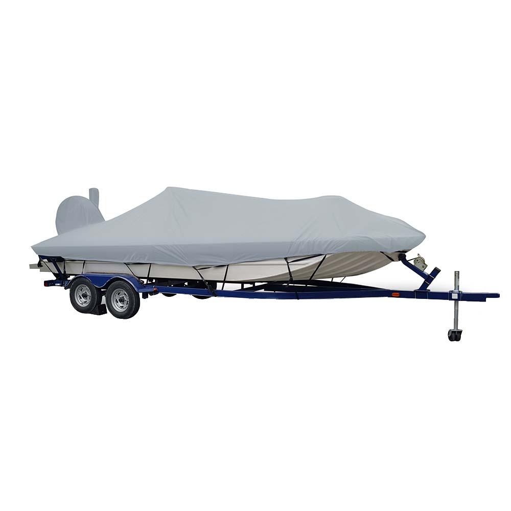 Carver Sun-DURA&reg; Extra Wide Series Styled-to-Fit Boat Cover f/20.5' Aluminum Modified V Jon Boats - Grey