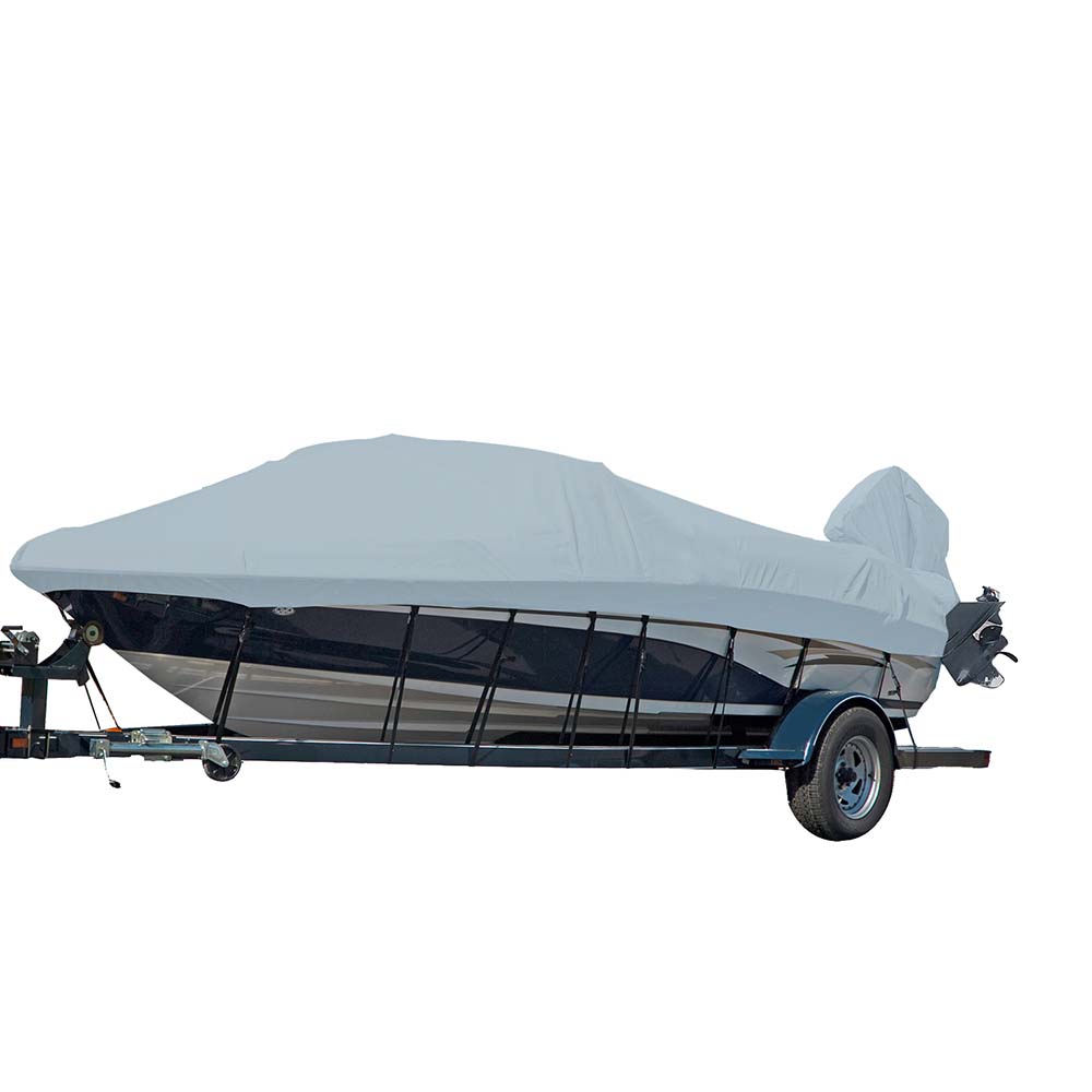 Carver Sun-DURA&reg; Styled-to-Fit Boat Cover f/21.5' V-Hull Runabout Boats w/Windshield &amp; Hand/Bow Rails - Grey