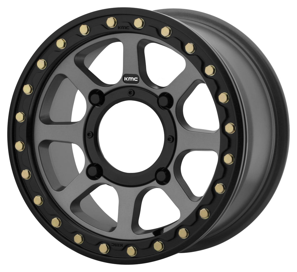 KMC Powersports ADDICT 2 UTV BL 15X6 4X137 S-BLK 38MM