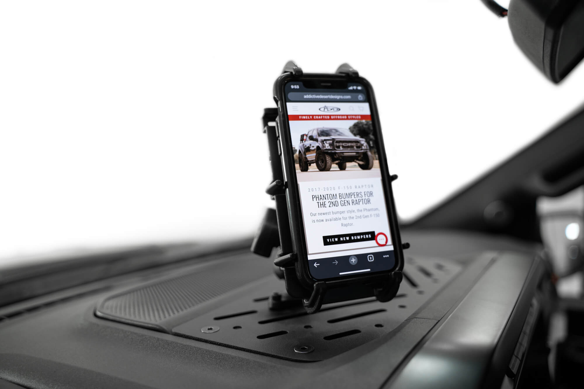 Ford F-150 & Raptor Digital Device Dash Mount