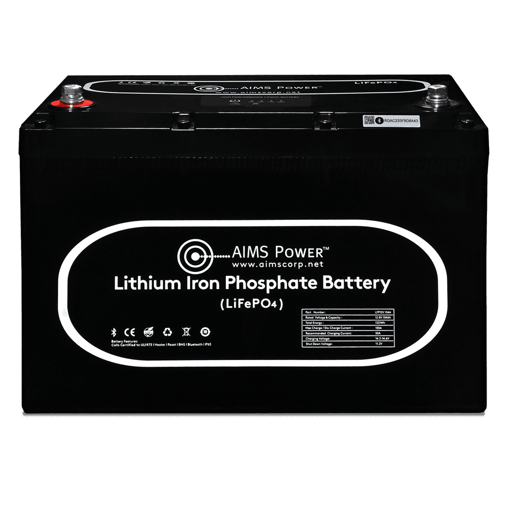 12V 104A LIFEPO4 W/Heater  Bt