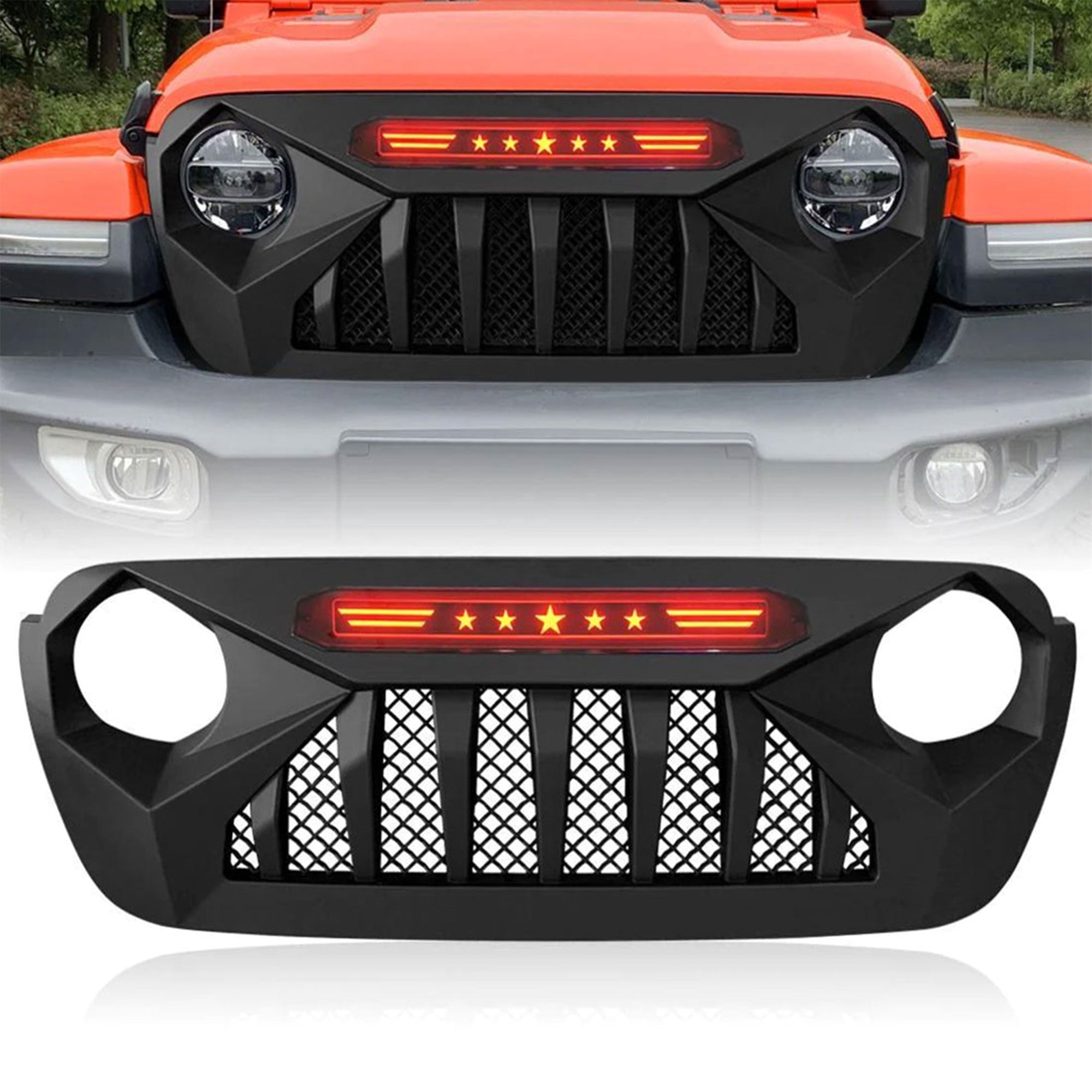 Demon Grille with Red 5 Star LED Li