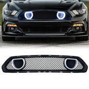 AMERICAN MODIFIED Mach 1 Front Upper Grille w/DRL for 18-23 Ford Mustang