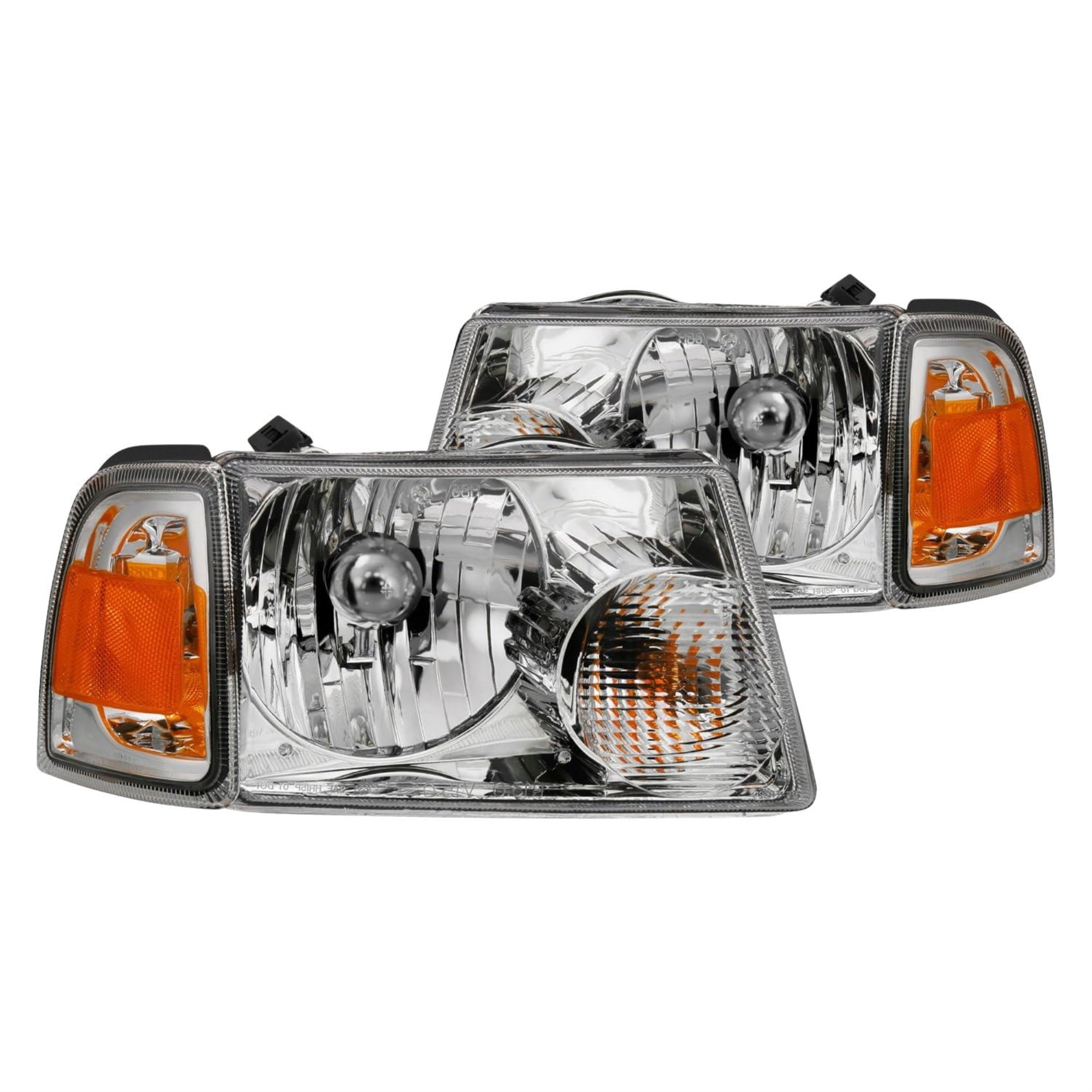 Crystal Headlight Set; Clear Lens;