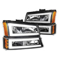 Crystal Headlights W/ Light Bar Bla