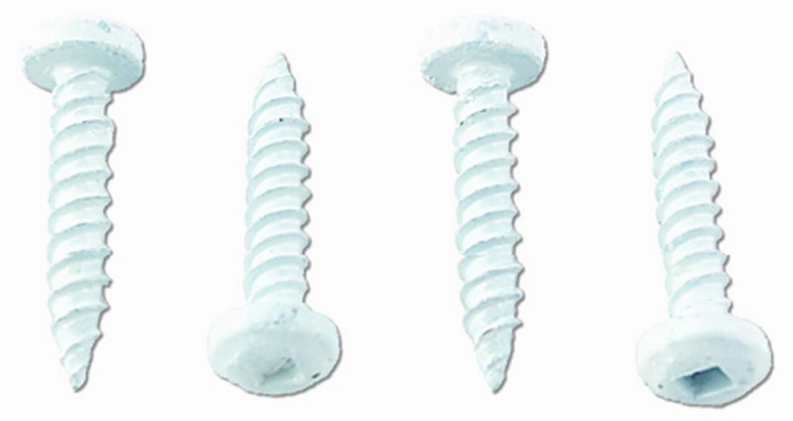 AP Products 012-PSQ50 W 8 X 1 Pan Head Square Recess Screw, Pack of 50 - 1", White