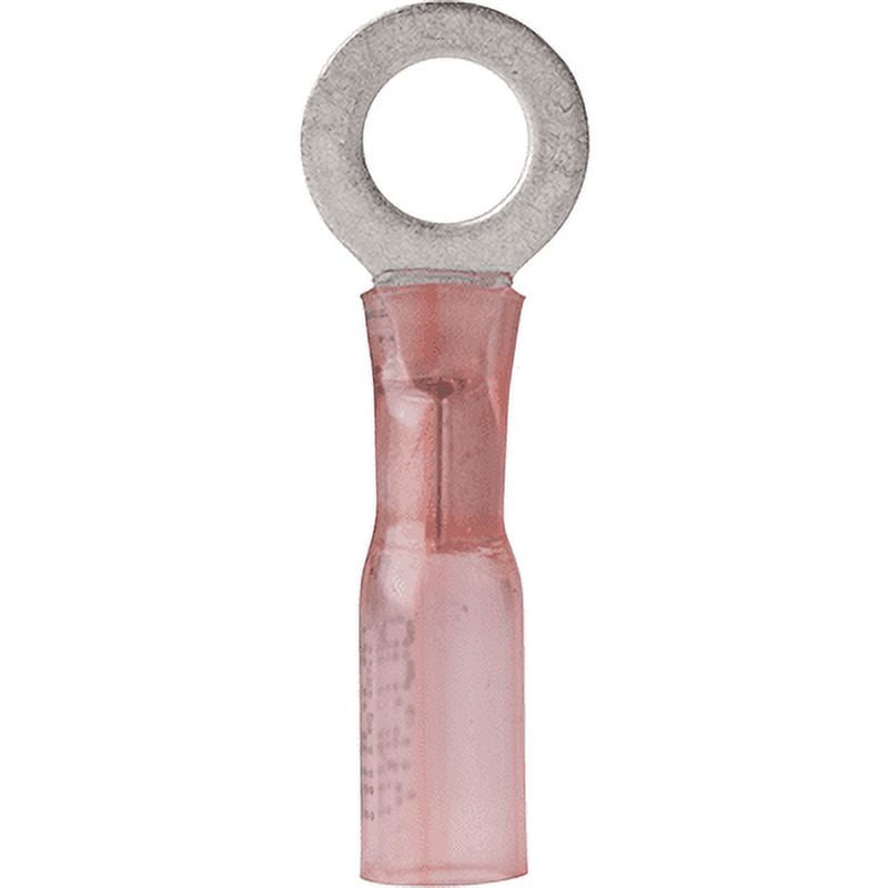 Ancor 310399 Red #10 Fastener 22-18 Wire Range Heat Shrink Ring Terminals - 100 Pack