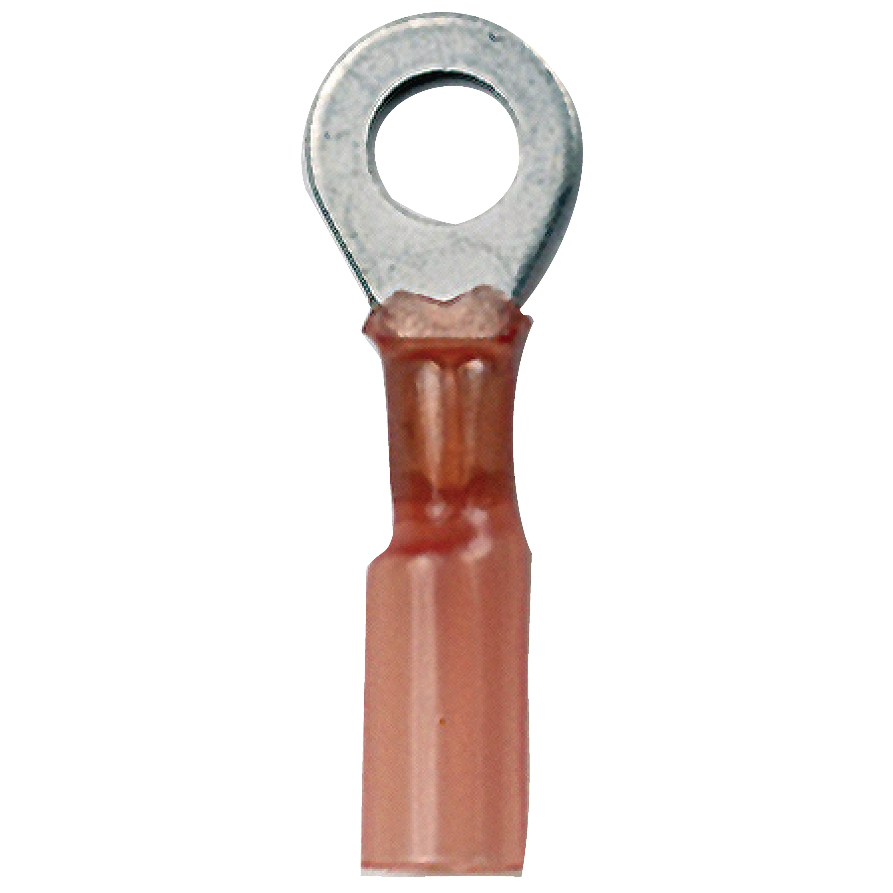 Ancor 321525 Red 5/16" Fastener 8 Wire Range Heat Shrink Ring Terminals - 25 Pack
