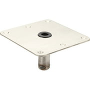 Attwood SP-67739-T Lock’N-Pin ¾-Inch Pin Base — 7x7-Inch Base, Threaded, Acetal Bushing, Pre-Drilled for Mounting