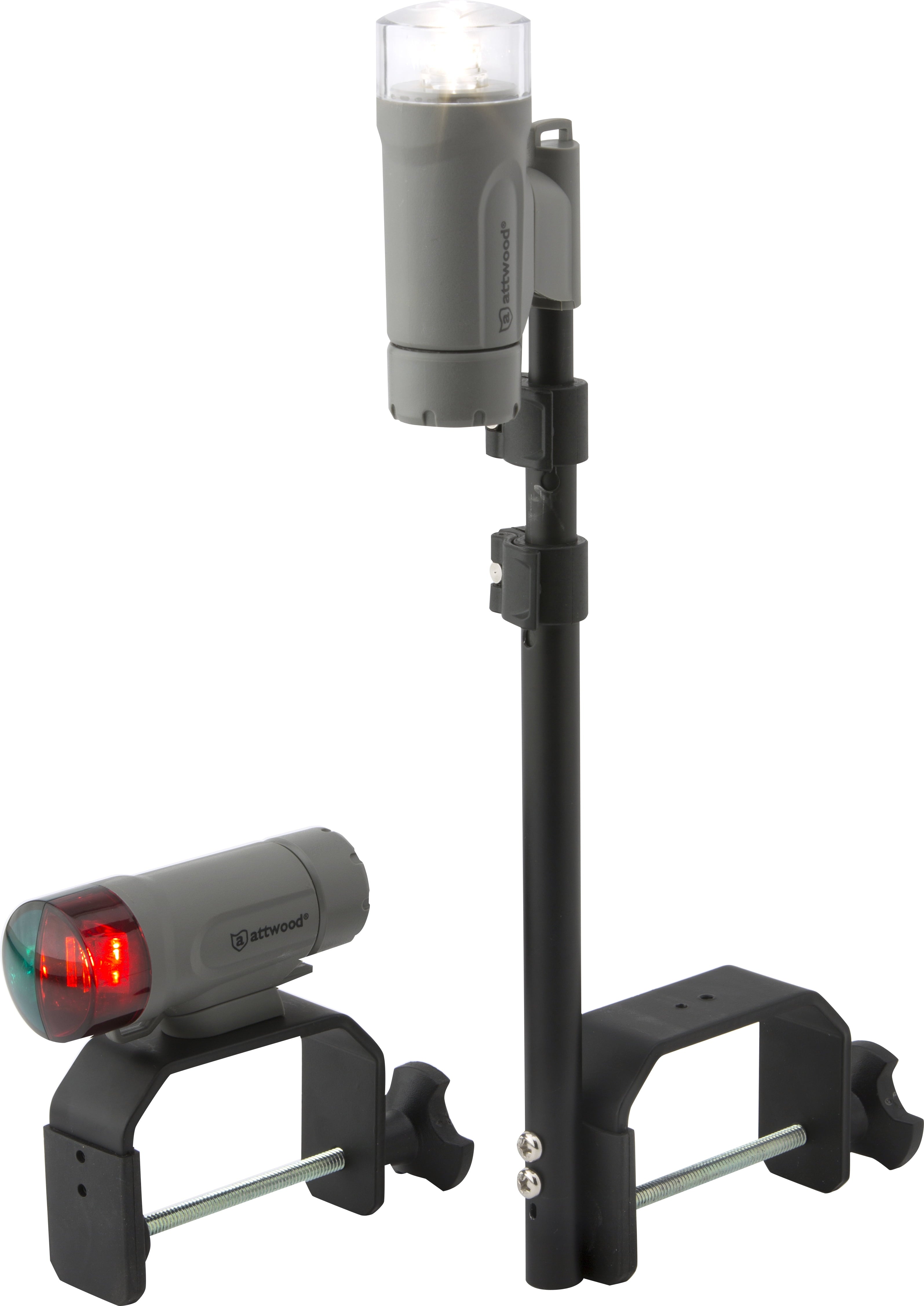 Attwood Water-Resistant Portable Clamp-On LED Light Kit with Marine Gray Finish