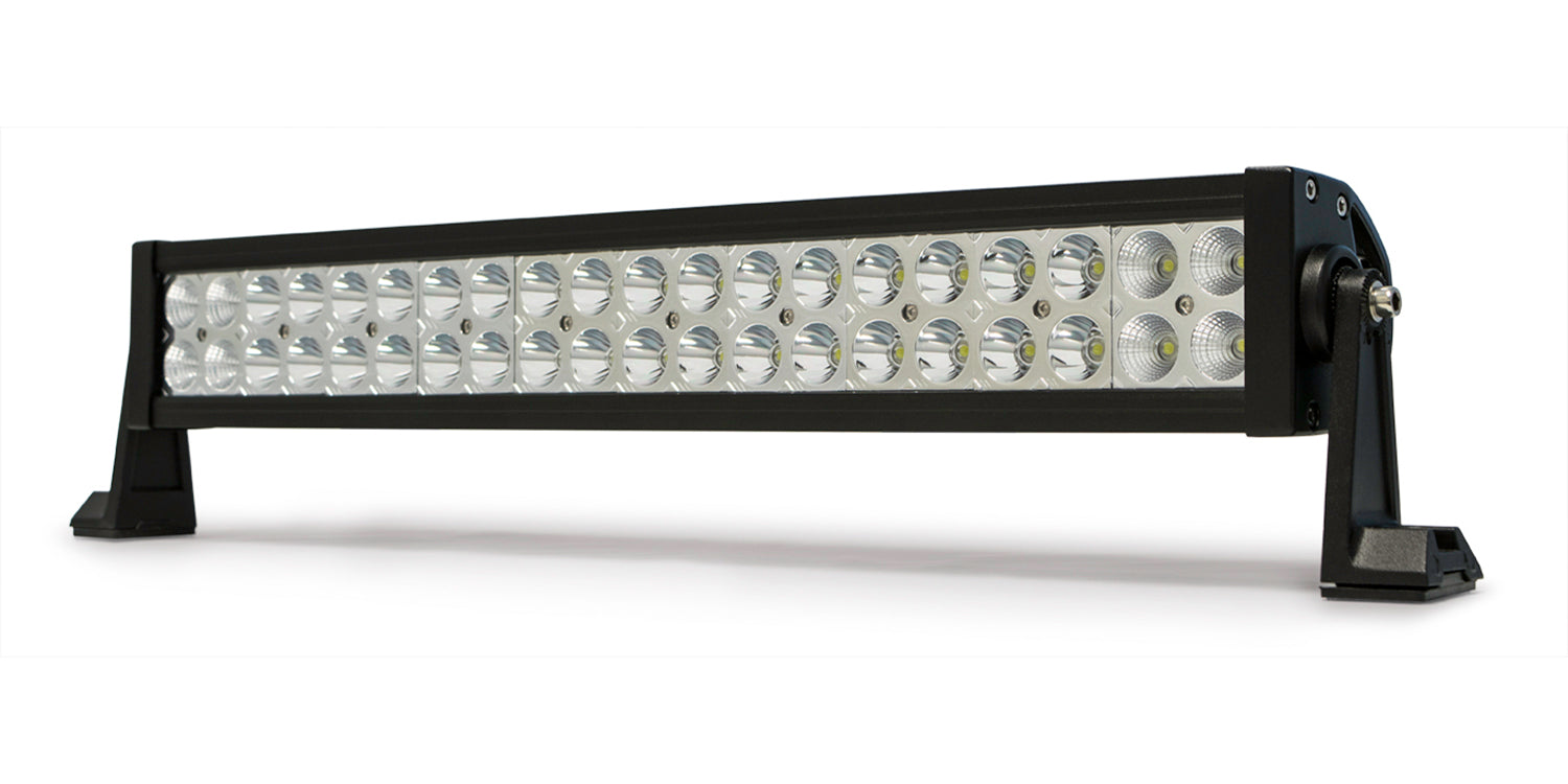 Dual Row LED Light Bar With Chrome Bezel