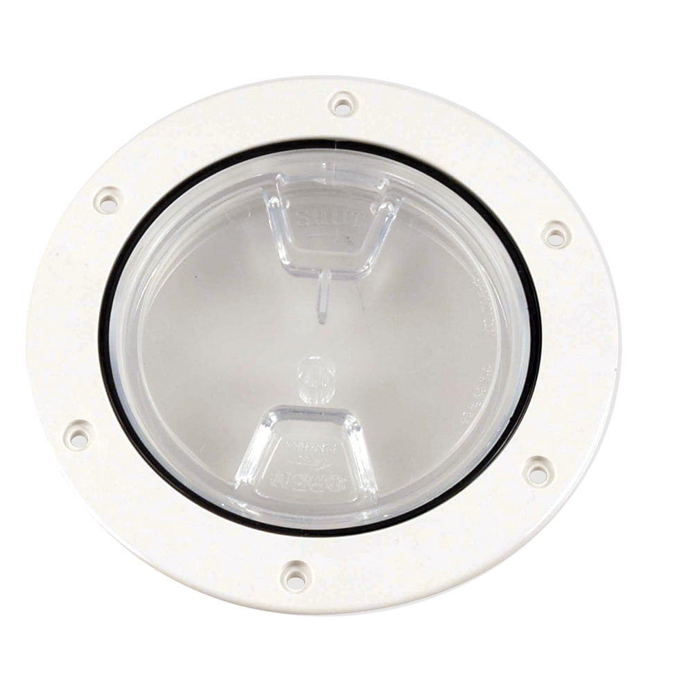 Deck Plate 4" Screw Wht-Clear-Smooth