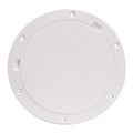 Deck Plate 6" Pry Wht Dimple