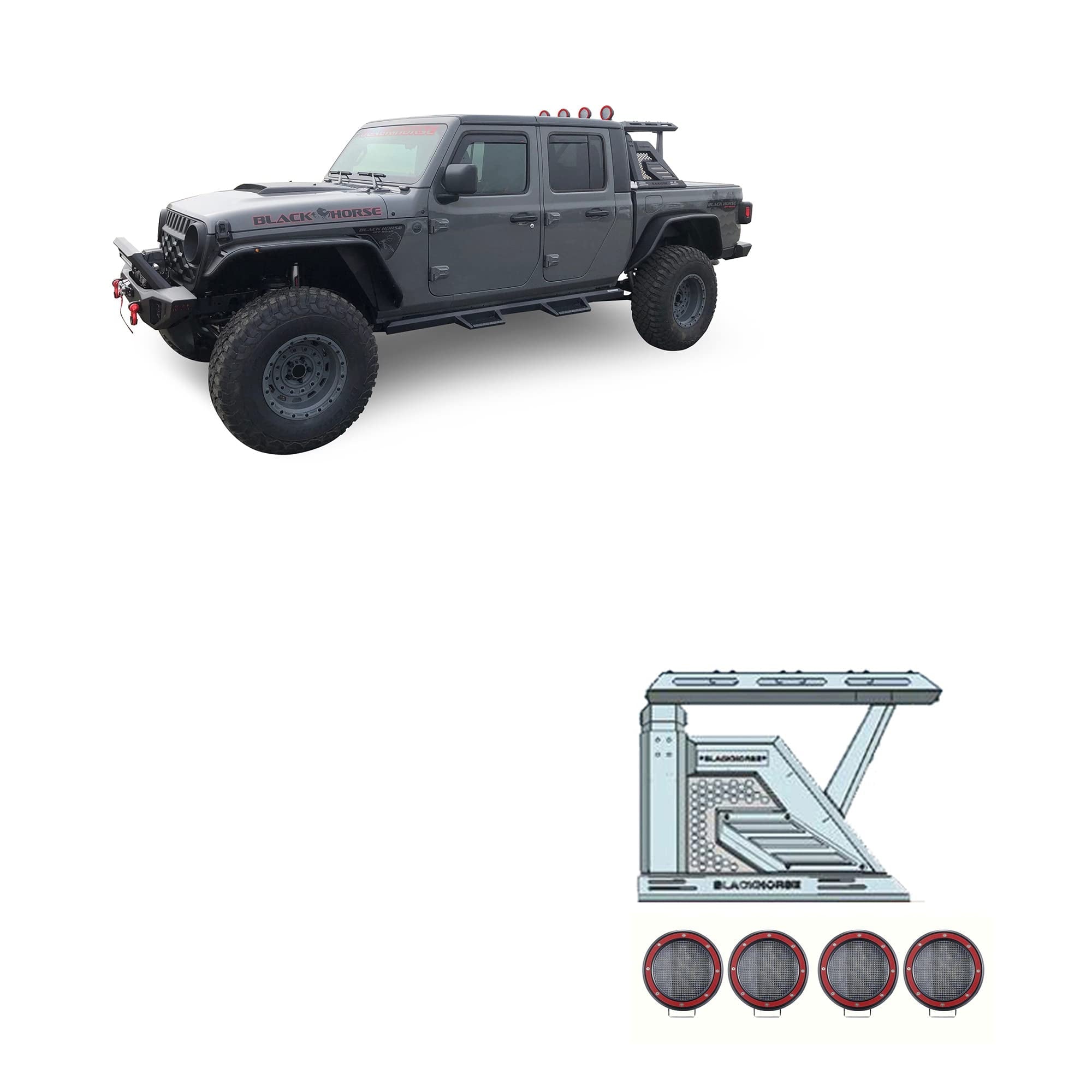 Armour Ii Roll Bar W/Basket Kit