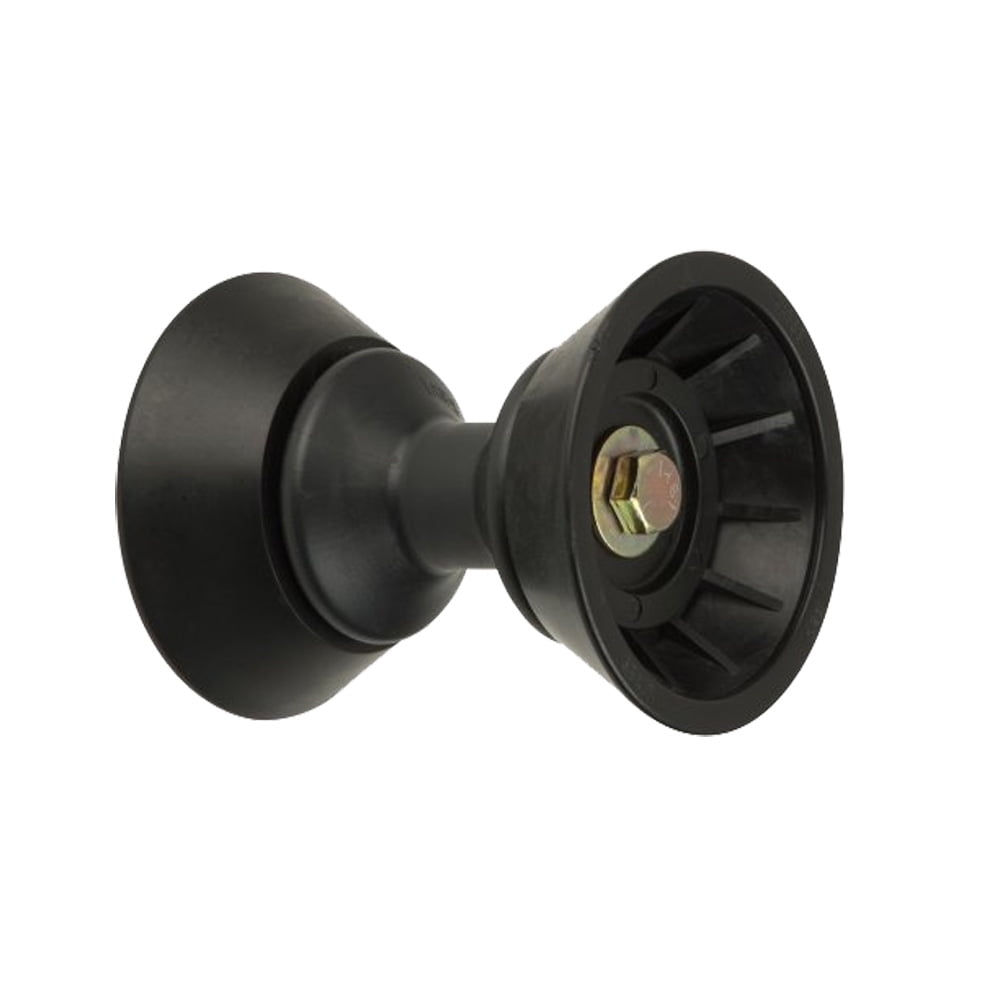 CE Smith 29332 Black 6" x 4-1/2" Dia. TPR Bell Assembly for 3" Wide Center Roller Bracket