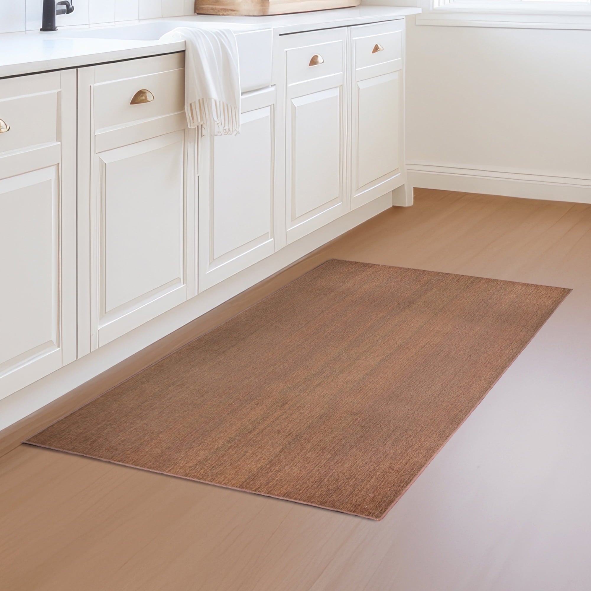 Solid Espresso 3X5 Washable Rug