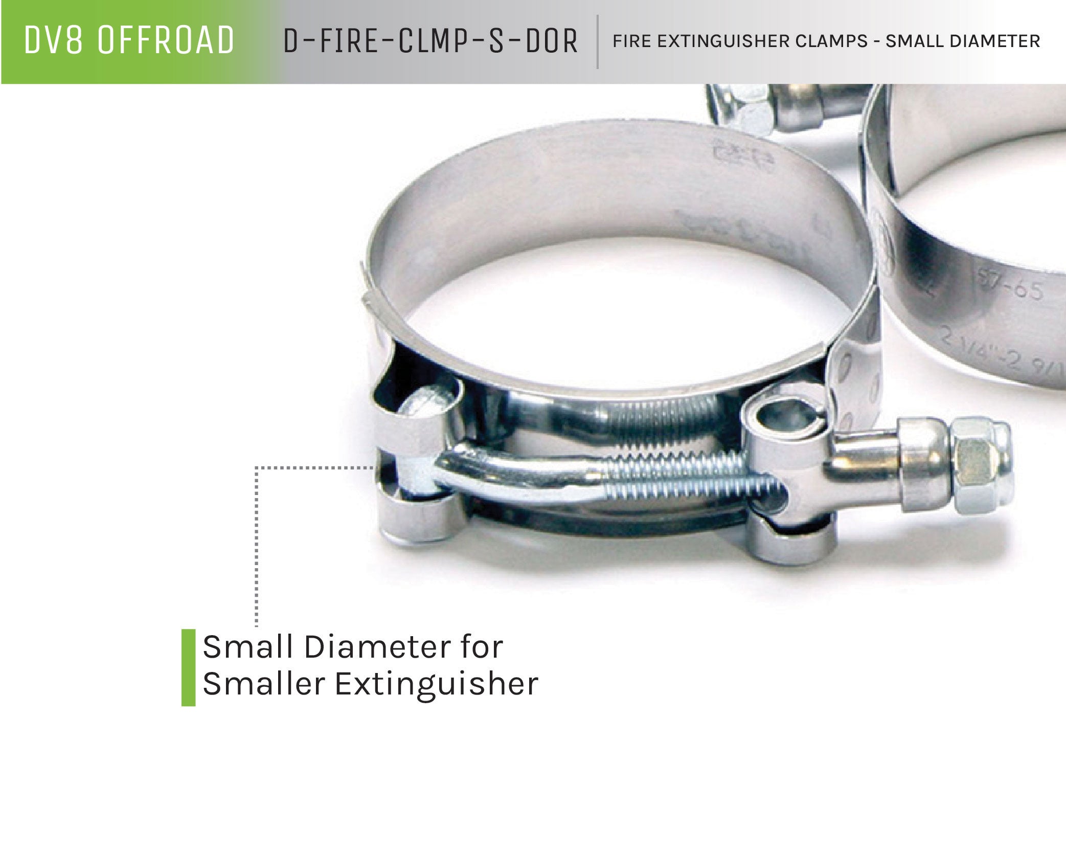 Fire Extinguisher Clamps Small Diameter