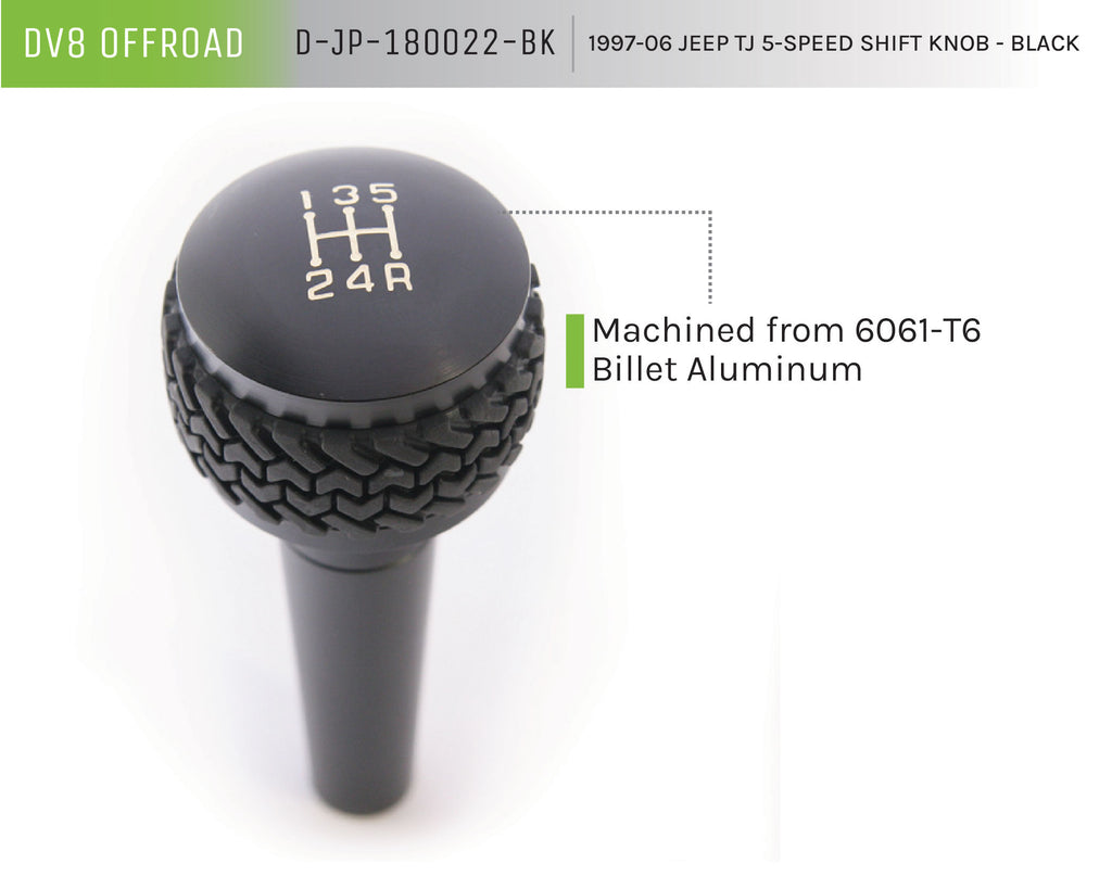 Jeep TJ 5-Speed Shift Knob Black