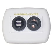 Black Wallplate Metal USB