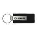 Ram Black Leather Key Fob