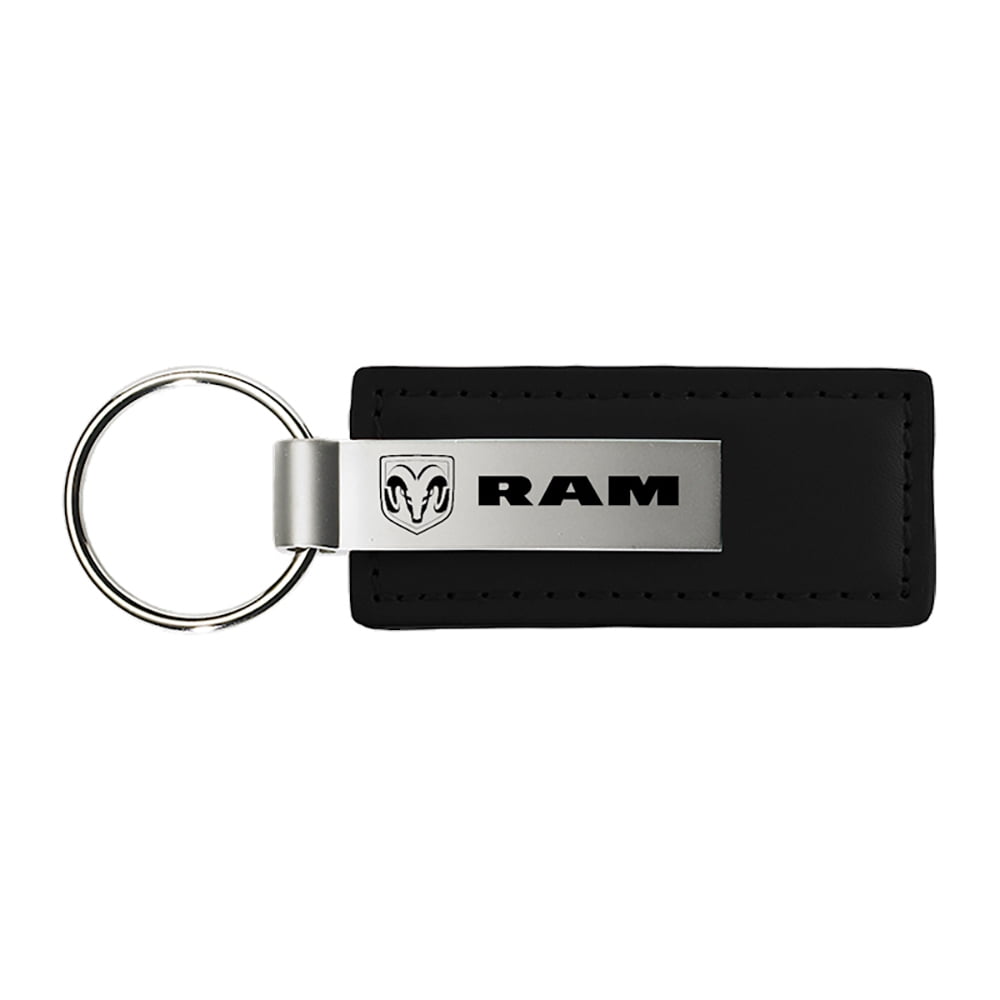 Ram Black Leather Key Fob