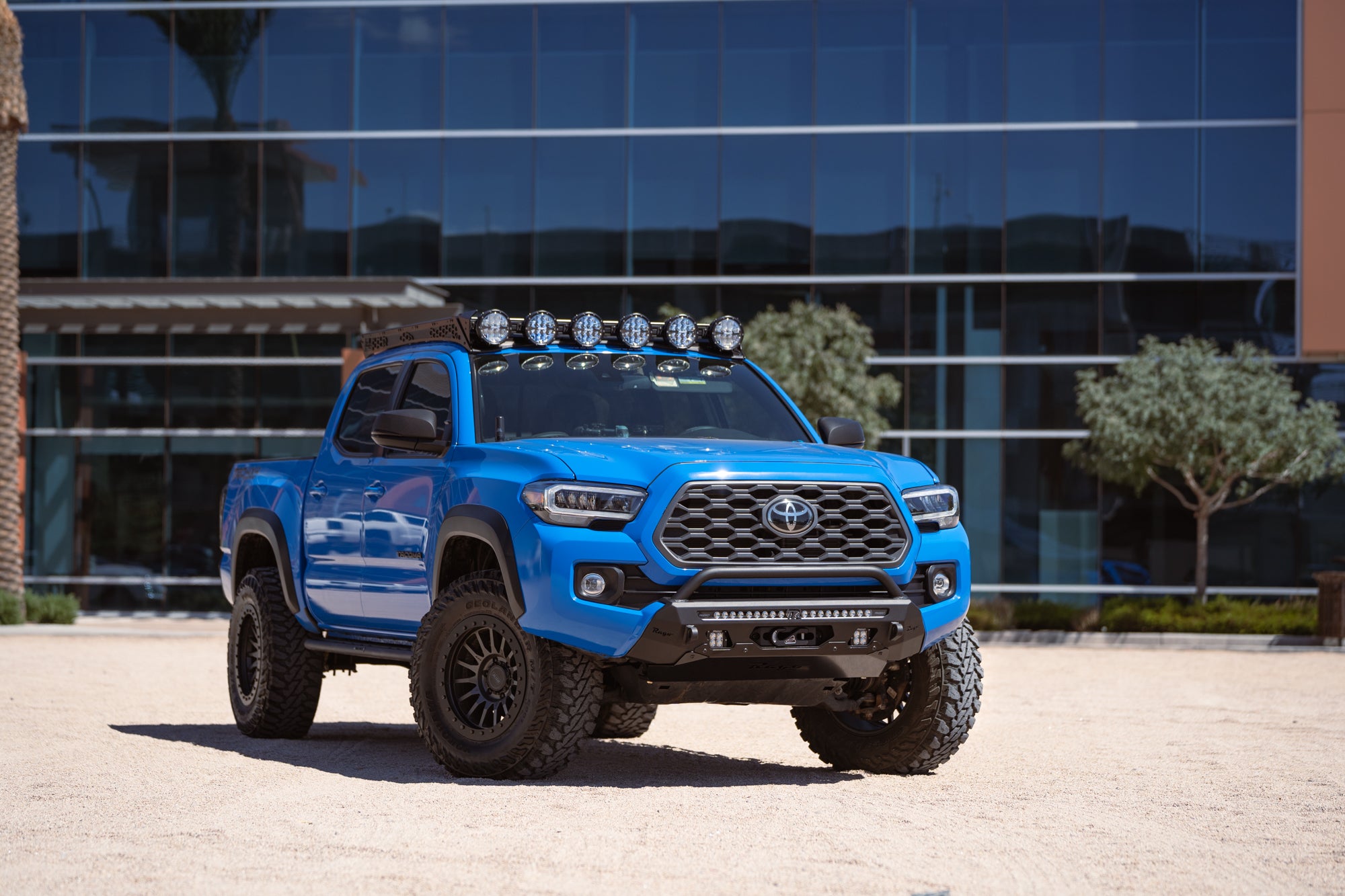 2016-2023 Toyota Tacoma Center Mount Winch Front Bumper w/ Top Hoop