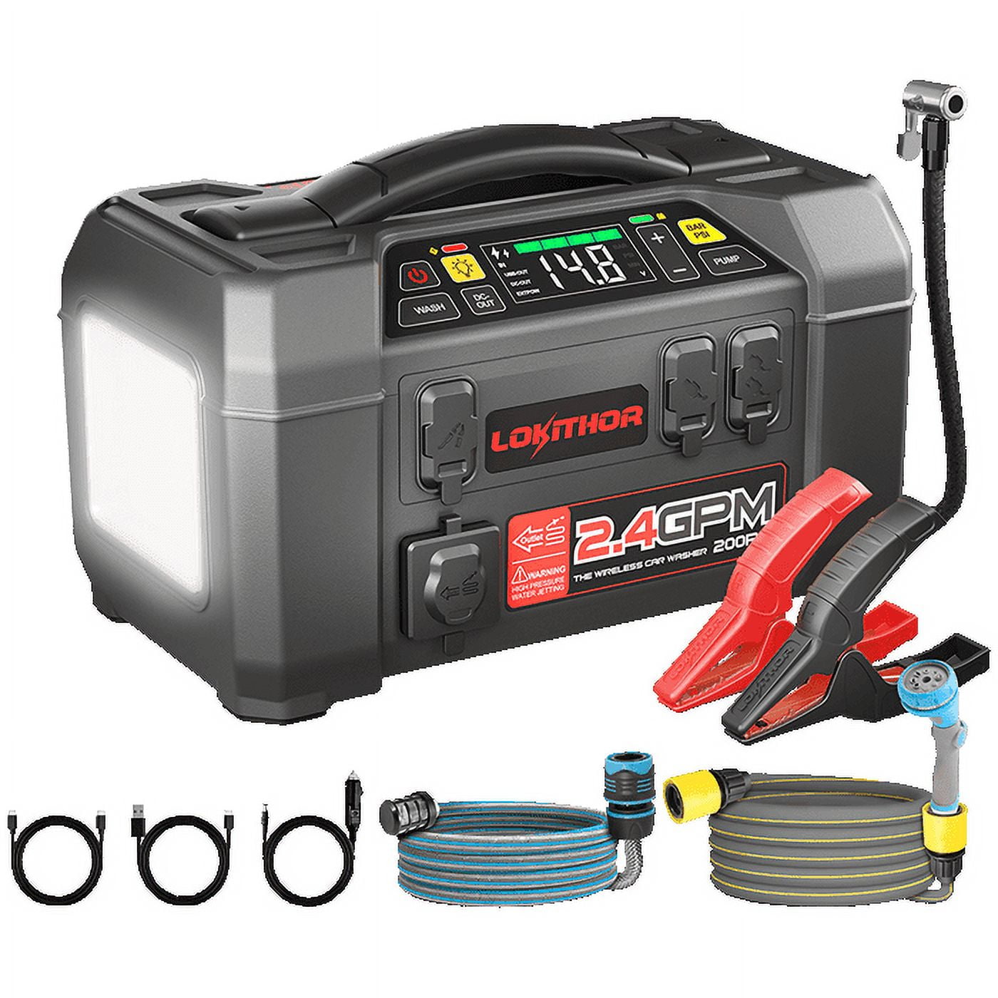 2500A Jump Starter + Air & Pump