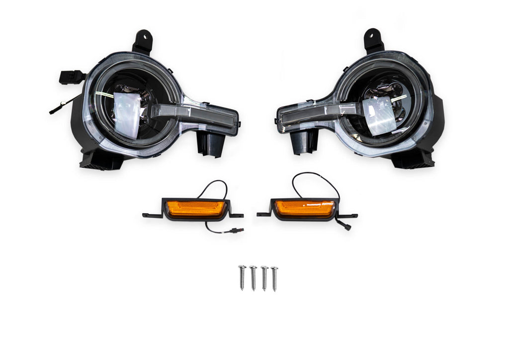 2021-2025 Ford Bronco Black Headlights