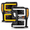 LED Projector Headlight; Black Hous