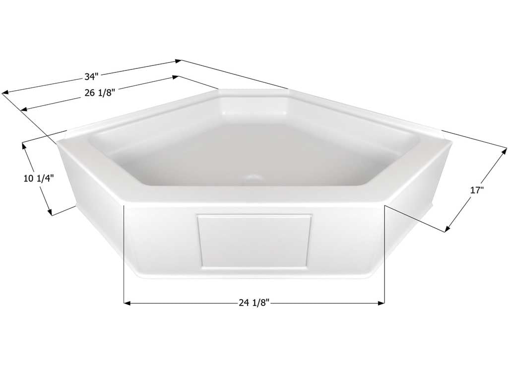 Shower Pan  NSB3434-PW