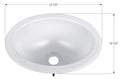 Sink  SO1013  Oval  10X13  Polar Wh