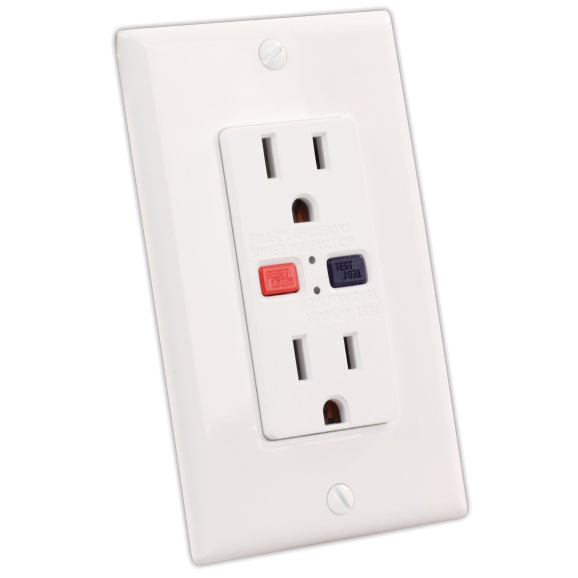 Gfci Elect Outlet  Wht